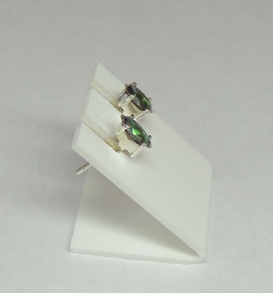 Edle 1,15 Carat Mystik Topas Ohrstecker 925 Silber Mystic Topas Ohrschmuck Ohrring