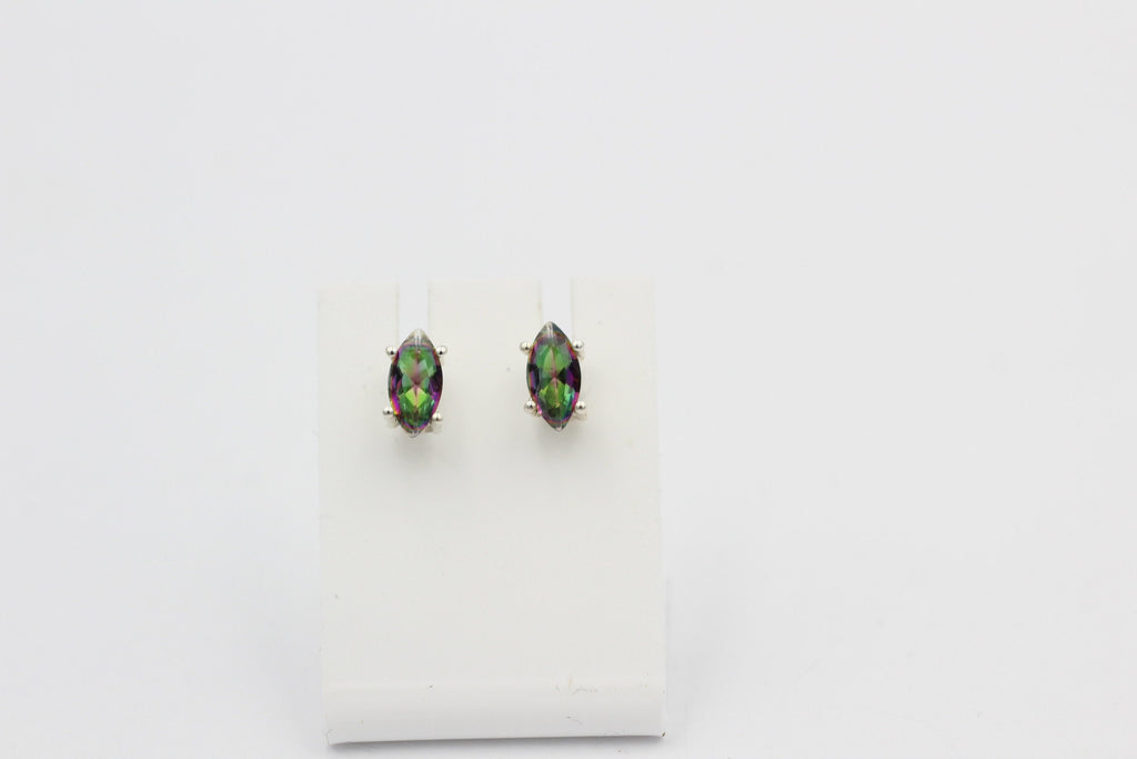 Edle 1,15 Carat Mystik Topas Ohrstecker 925 Silber Mystic Topas Ohrschmuck Ohrring