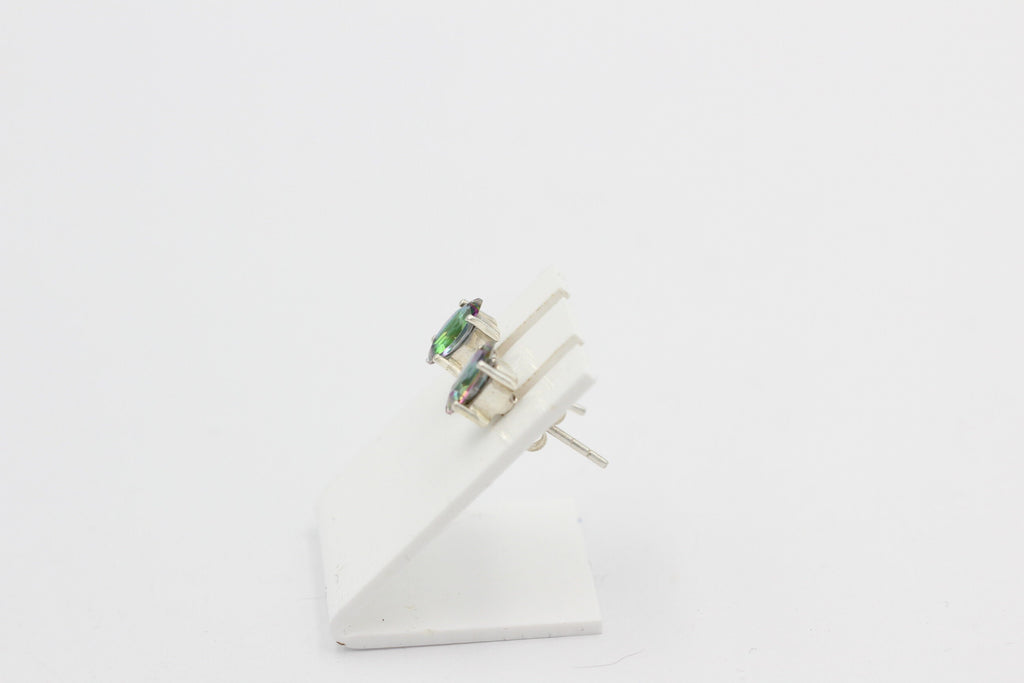 Edle 1,15 Carat Mystik Topas Ohrstecker 925 Silber Mystic Topas Ohrschmuck Ohrring