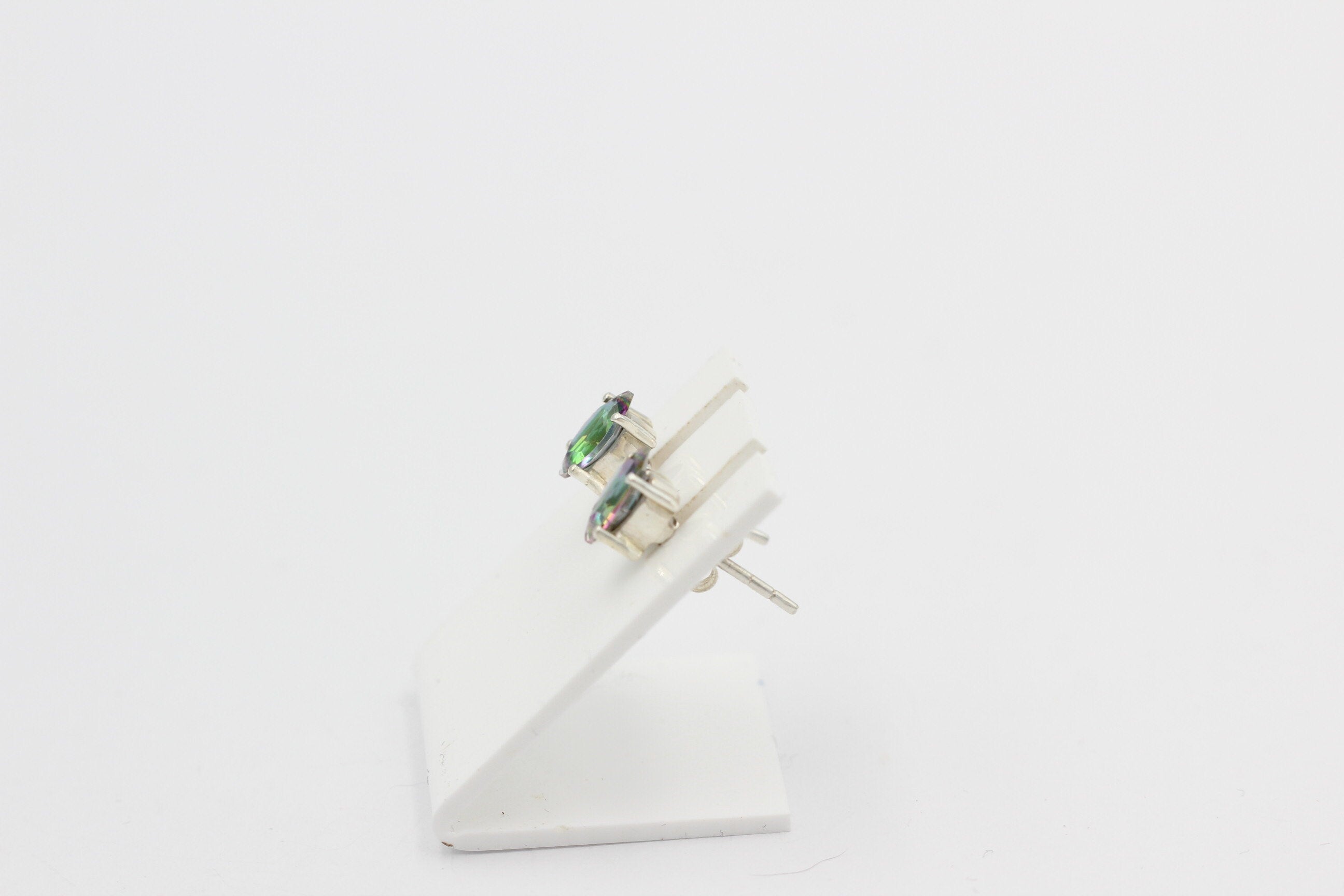 Edle 1,15 Carat Mystik Topas Ohrstecker 925 Silber Mystic Topas Ohrschmuck Ohrring