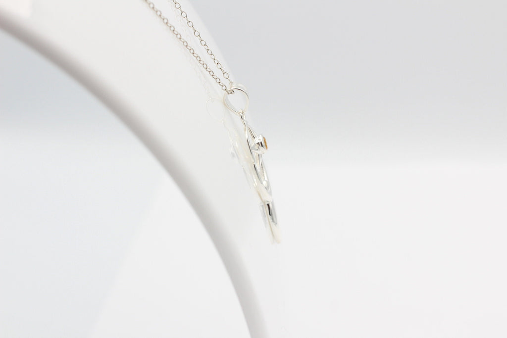 Edler 0,24 Carat Citrin Design Anhänger 925 Silber  gelber Citrin Edelstein