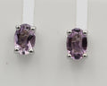 Edle 1,0 Carat Amethyst Ohrstecker 925 Silber Ohrring Ohrschmuckn violett