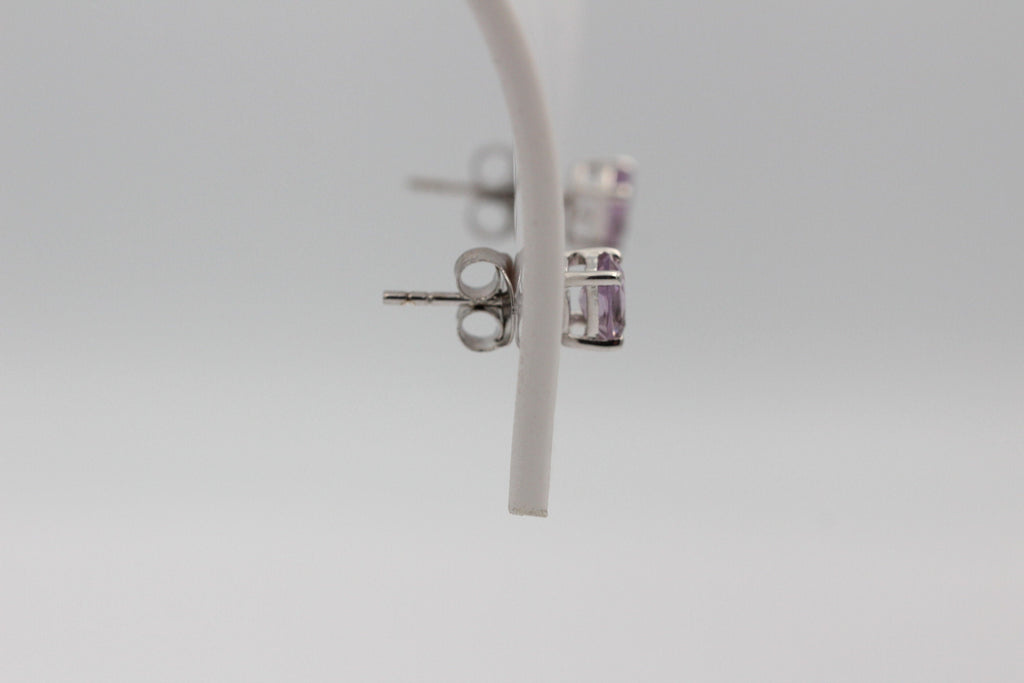 Edle 1,0 Carat Amethyst Ohrstecker 925 Silber Ohrring Ohrschmuckn violett