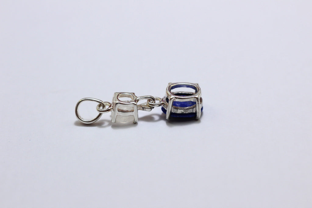 Edler 3,76 Carat Lapislazuli Mondlichttopas Anhanger 925 Silber Collier Kette Top