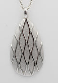 Anhänger Tropfen 925 Sterling Silber matt mattiert Silberanhänger Collier Kette