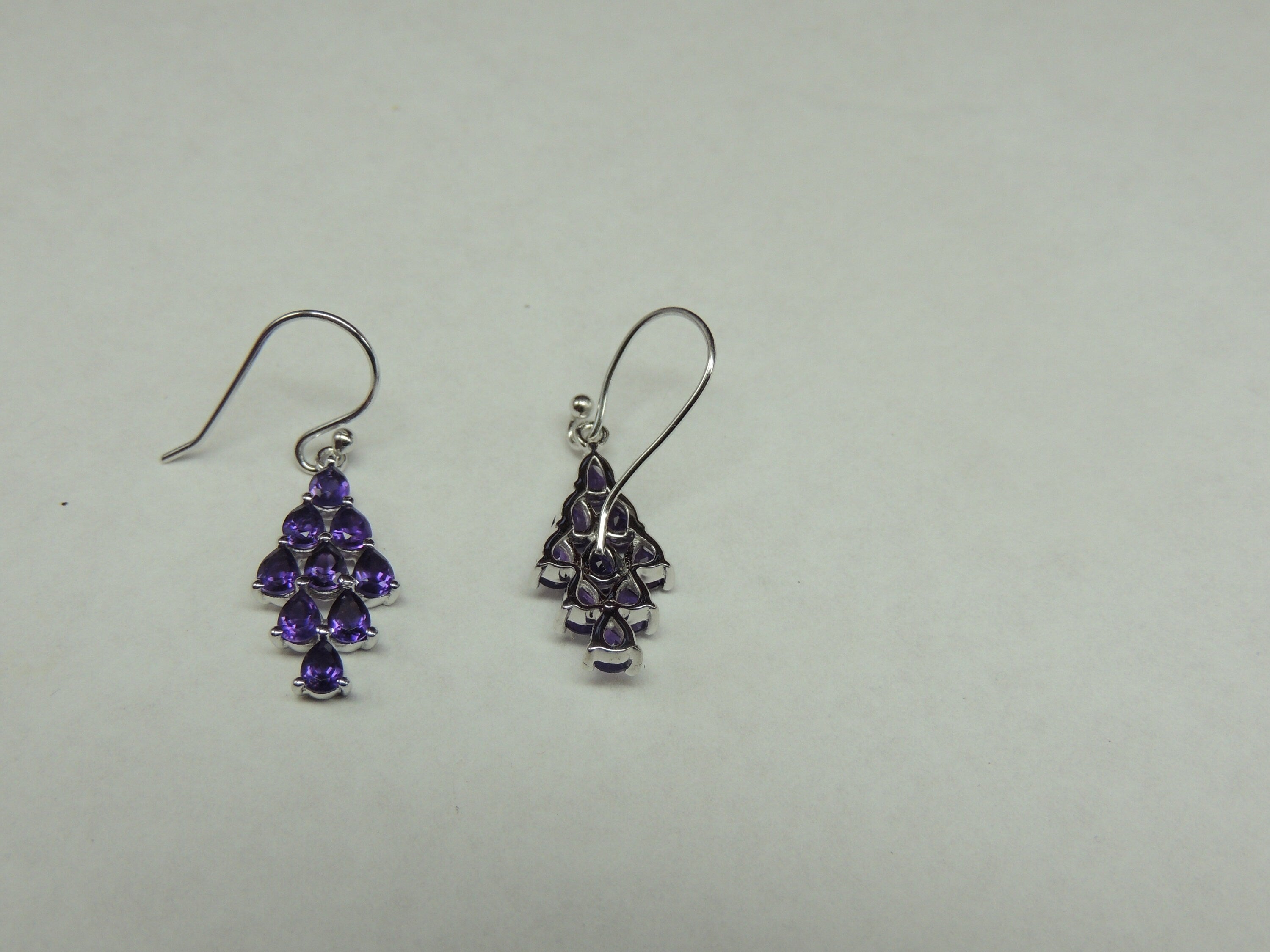 Edler 2,80 Carat Amerthyst Ohrhanger 925 Silber Ohrschmuck violetter Traum