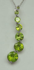 5,05 Carat Peridot Anhanger 925 Silber Collier Kette ein funkelnder Traum Top