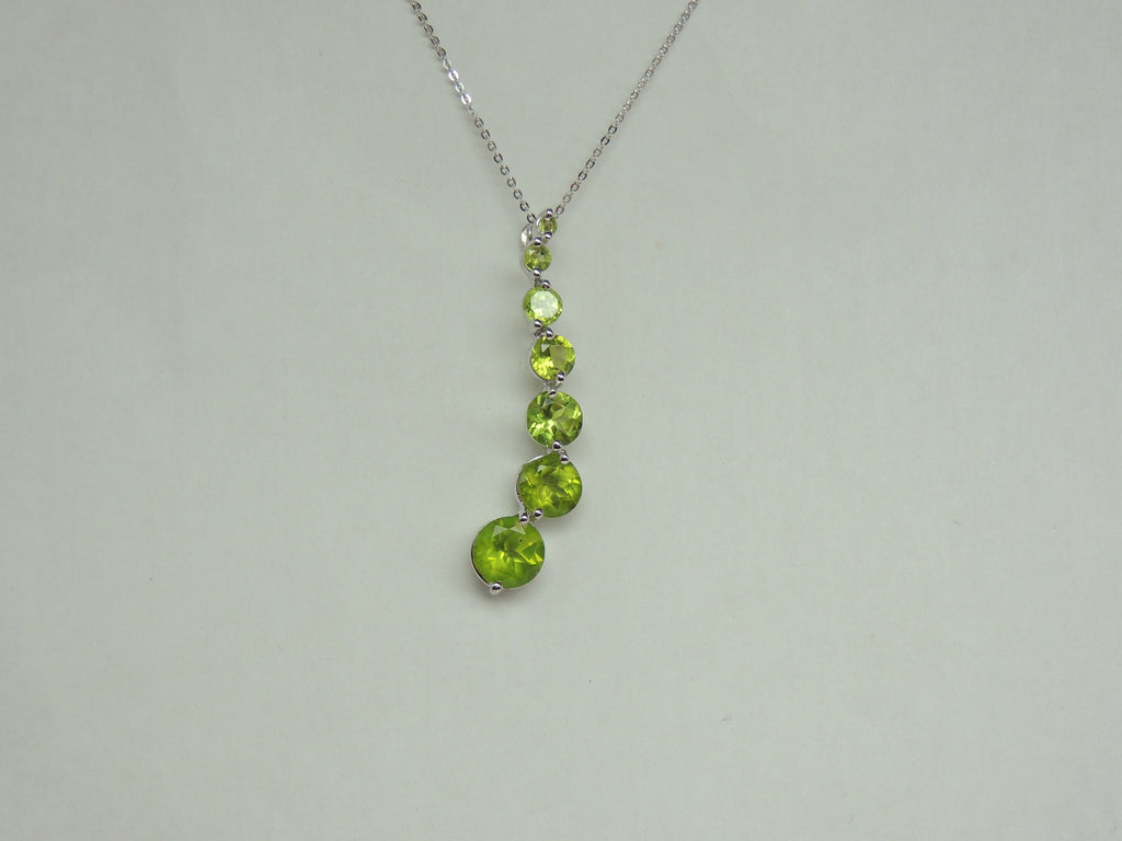 5,05 Carat Peridot Anhanger 925 Silber Collier Kette ein funkelnder Traum Top