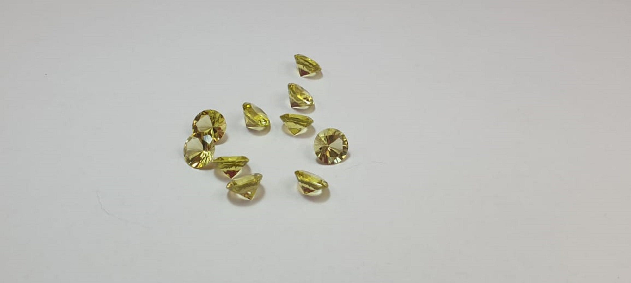 1,0  Carat Limonen Quarz AAA Qualitat Lemon Quarz 10 mm Diamant Schliff