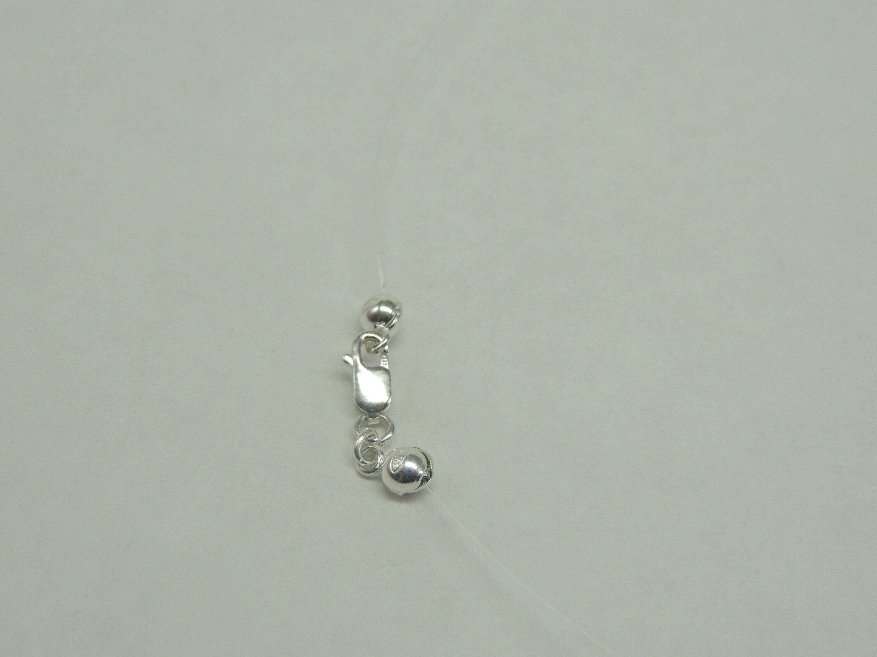 2,0 Carat Concave Schliff Rauchquarz Collier schwebender Stein 925 Silber ca 43 cm