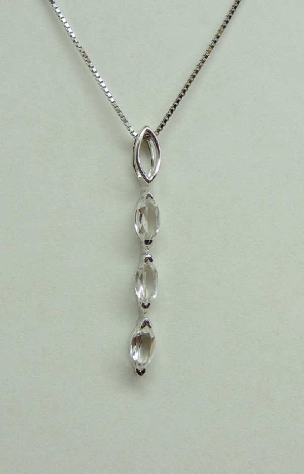 Edler 0,80 Carat weisstopas Anhanger 925 Silber weisser Topas Top Anhanger