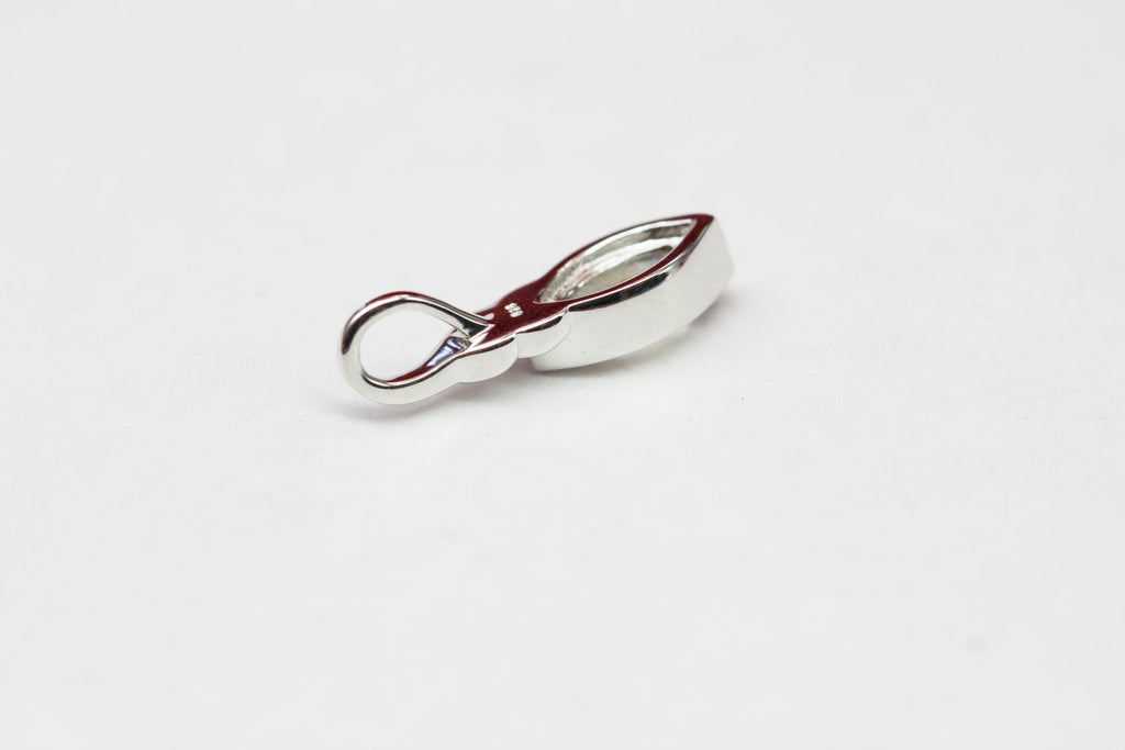 Edler 0,94 Carat Regenbogen Mondstein Anhanger 925 Silber Collier Kette Top