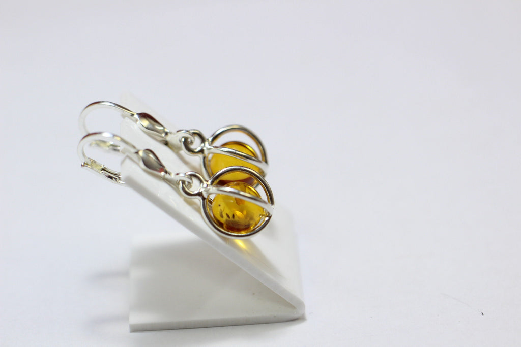 Edle Bernstein Ohrhanger 925 Silber edler Bernstein aus Litauen Top Schmuck