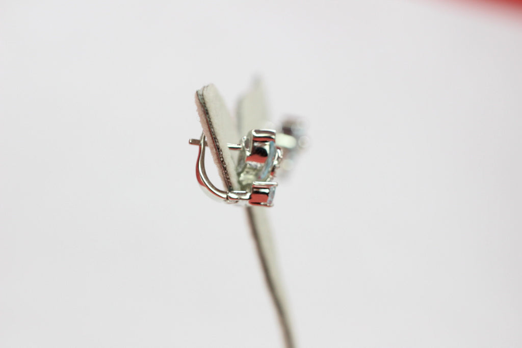 Edle ca 3,0 Carat Blautopas weisstopas Ohrhanger 925  Schmuck Top Edel weisser Topas