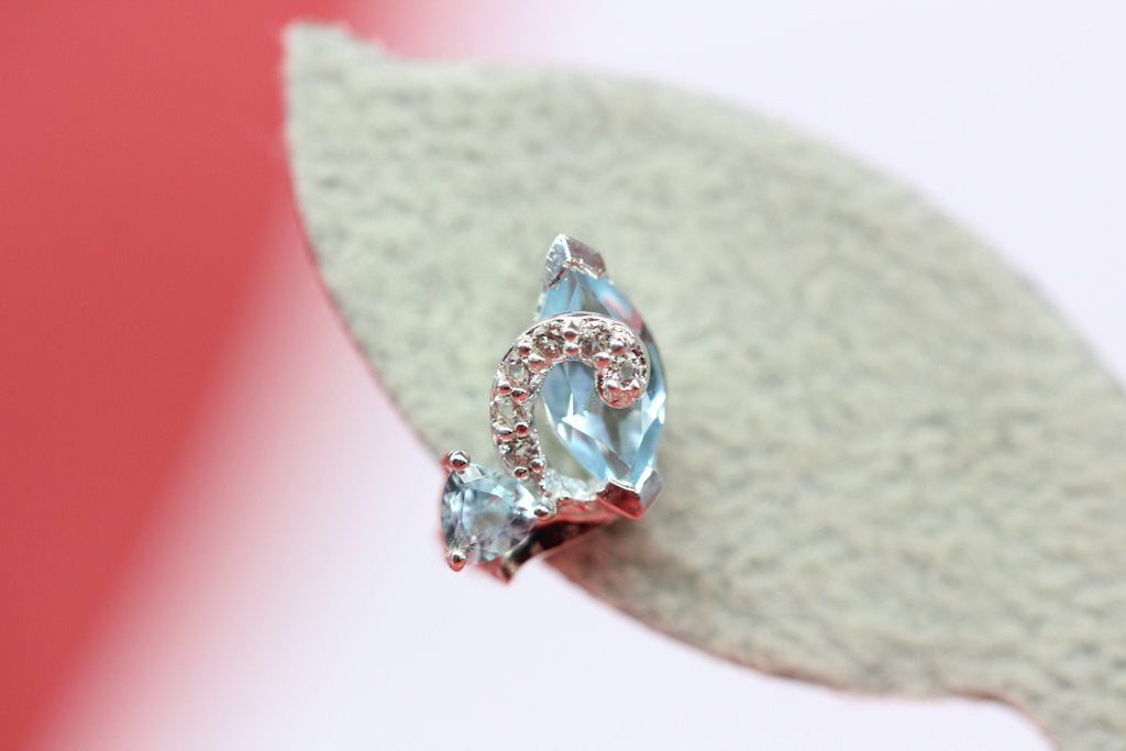 Edle ca 3,0 Carat Blautopas weisstopas Ohrhanger 925  Schmuck Top Edel weisser Topas