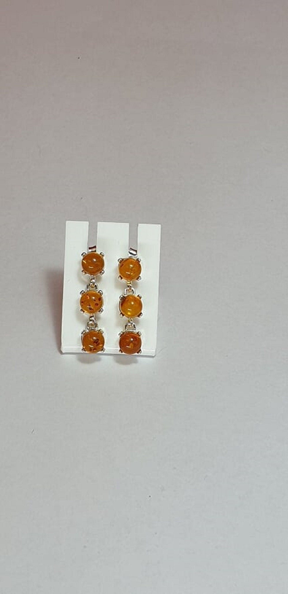 Bernstein Brisur 925 Silber Ohrstecker Ohrring Cabochon vom Balkikum Top Edel