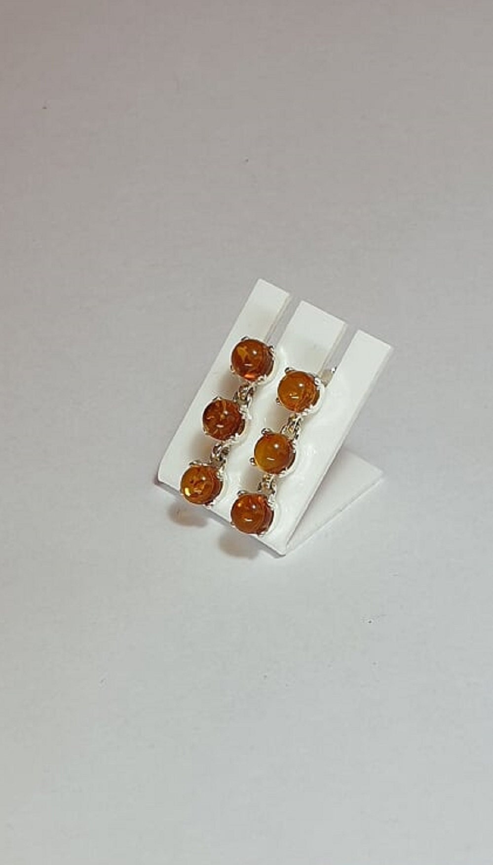 Bernstein Brisur 925 Silber Ohrstecker Ohrring Cabochon vom Balkikum Top Edel