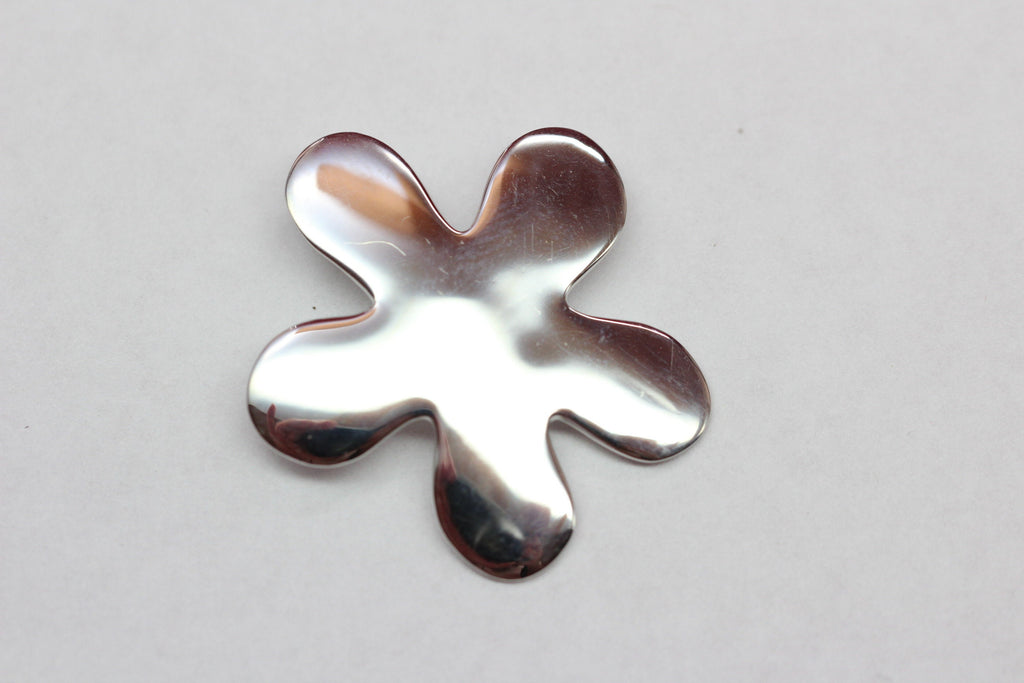Blumen Anhänger Silber 925 Sterling  Designschmuck Hochglanz  Statement
