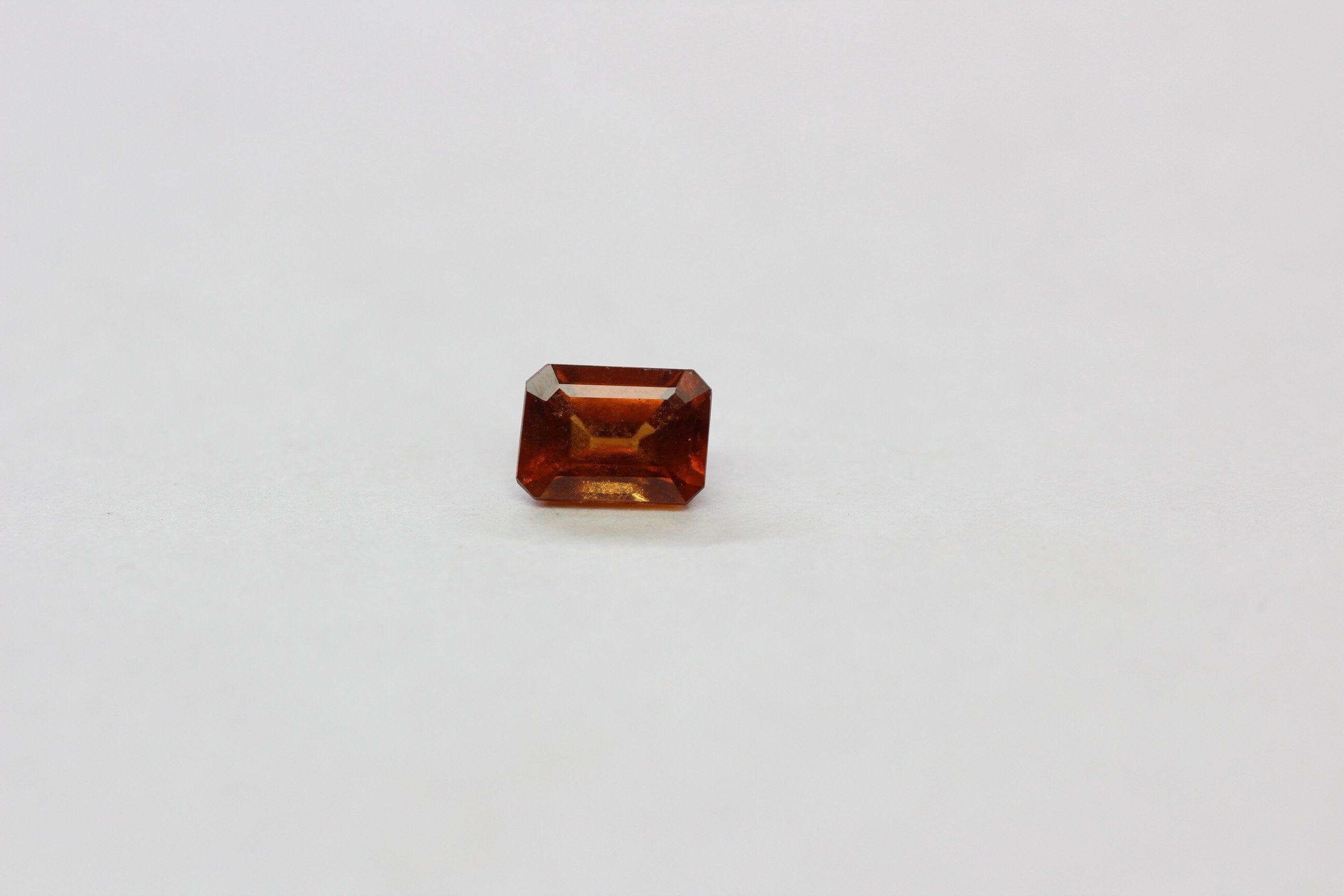 1,17 Carat orange Hessonit Granat Edelsteinn Oktagonschliff Sammlerstein VS Qualitat