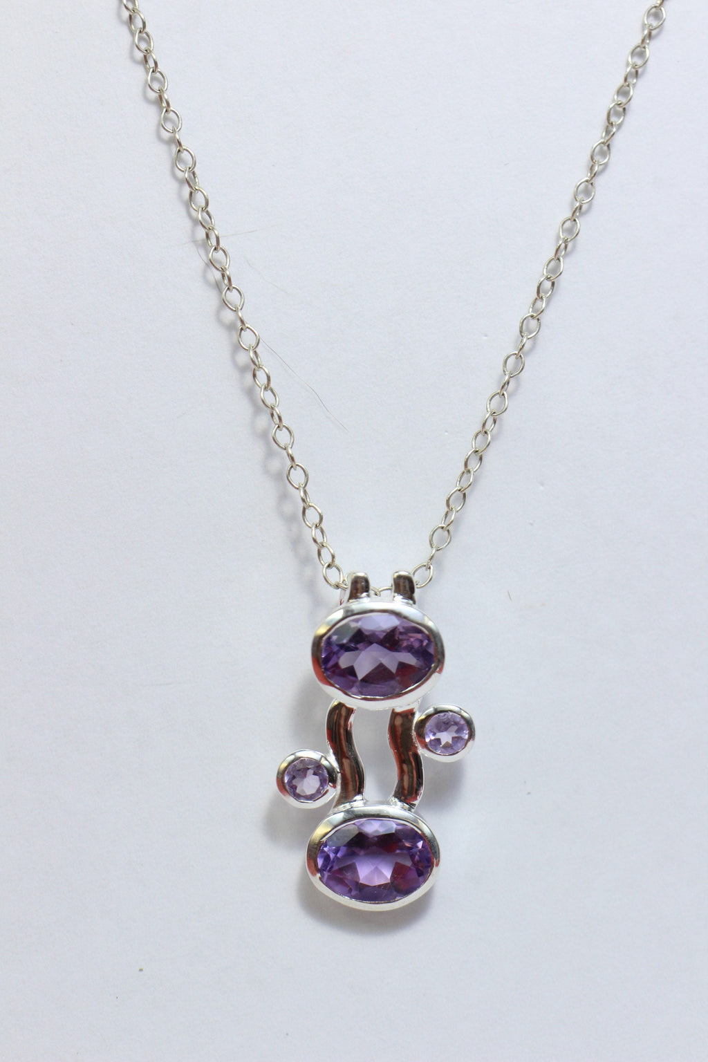 Designer 4,5 Carat Amethyst Anhanger Collier Kette Designschmuck Edelstein