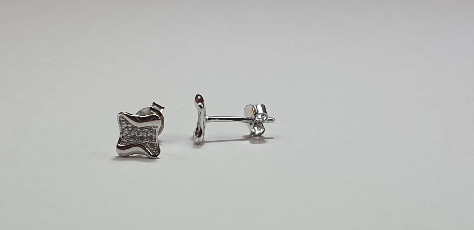 Edle Zirkonia Ohrstecker 925 Silber Unisex American Diamant Ohrstecker