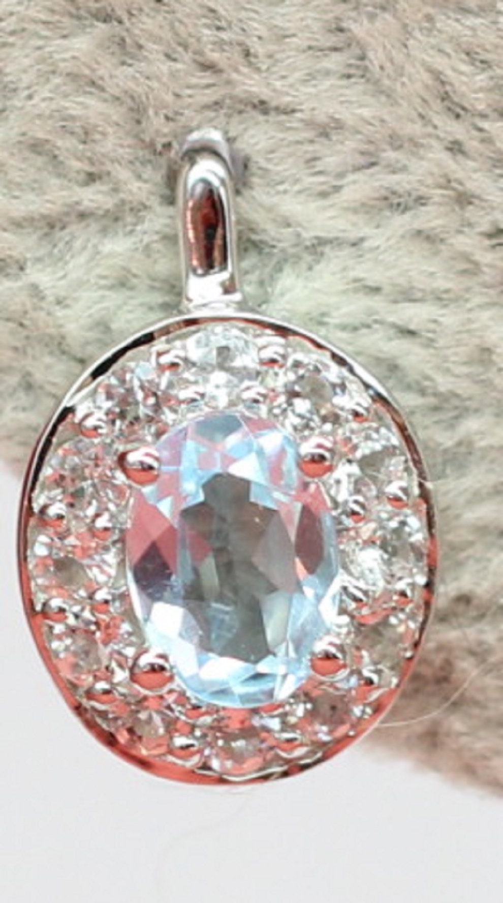 Edle 1,6 Carat Blautopas weisstopas Ohrring 925 Silber Ohrschmuck Top Edel
