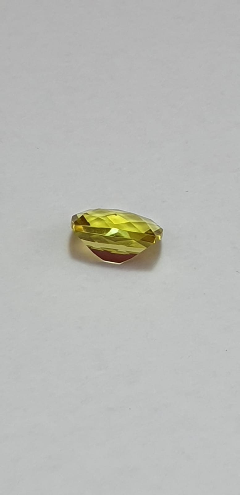 3,84 Carat Limonenquarz AAA Lemonquarz Checker Cut  11 x 9 mm Top Qualitat