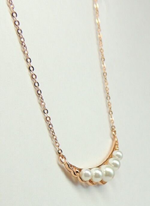 Collier mit Perlen 925 Silber rose vergoldet.. Top Edel ..bis ca 45 cm Kette