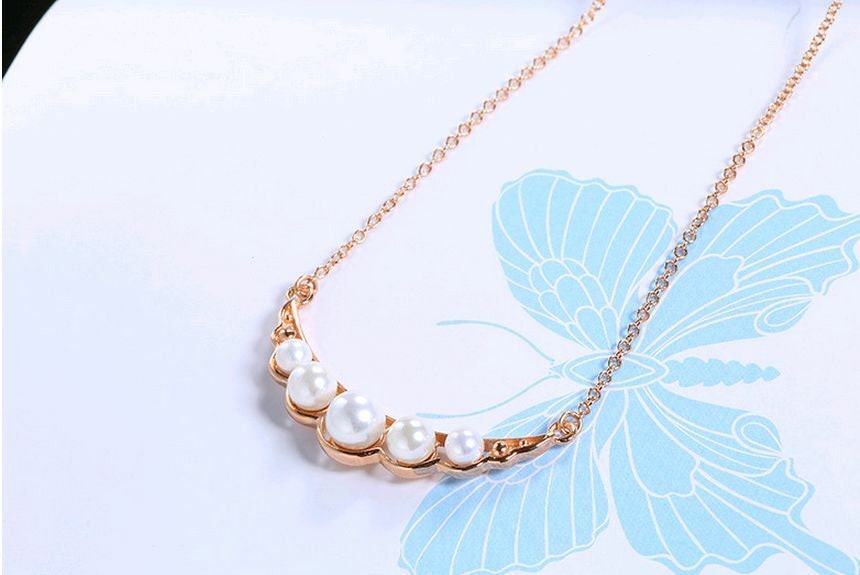 Collier mit Perlen 925 Silber rose vergoldet.. Top Edel ..bis ca 45 cm Kette