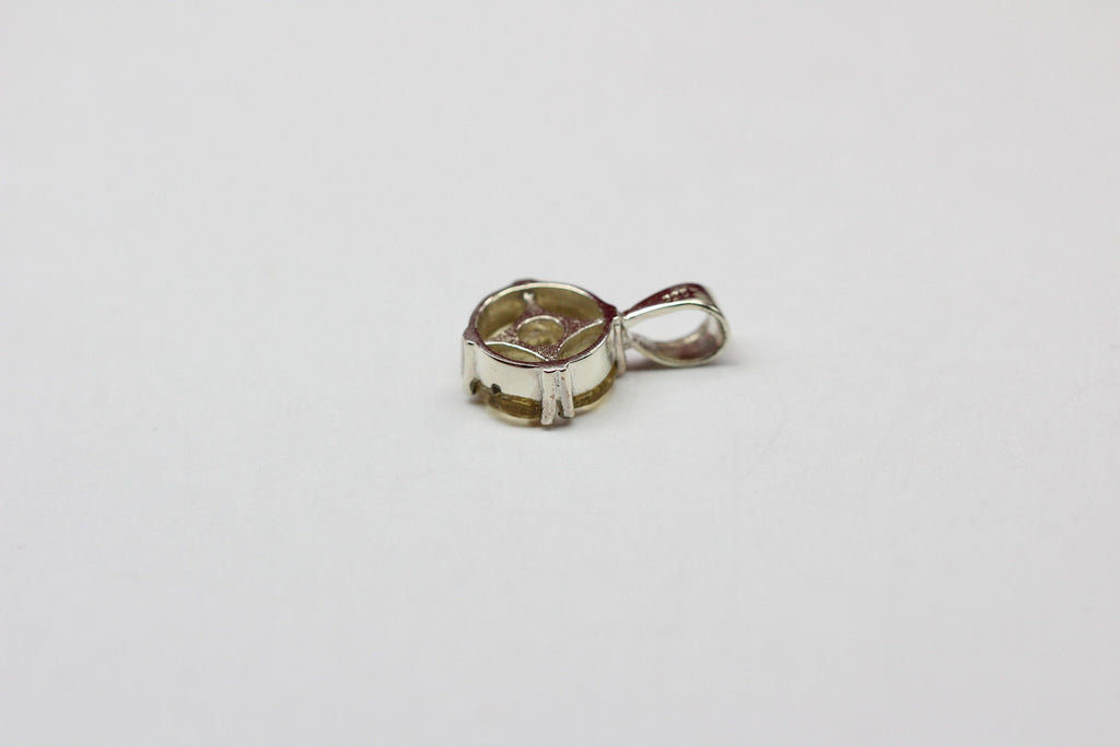Edler 0,7 Carat Citrin Anhanger 925 Silbger Collier Kette gelbger Edelstein