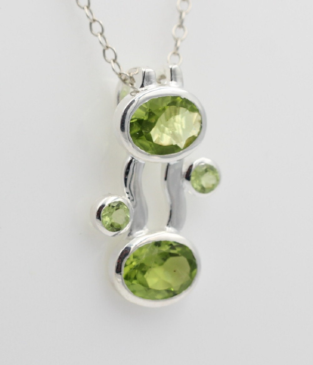 Designer 5,0 Carat Peridot Anhanger Collier Kette Olivin Designschmuck Top