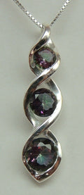 Edler 2,42 Carat funkelnder Mystiktopas Anhanger 925 Silber Topas Collier Kette