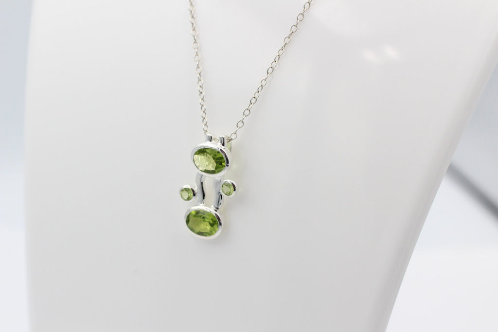 Designer 5,0 Carat Peridot Anhanger Collier Kette Olivin Designschmuck Top
