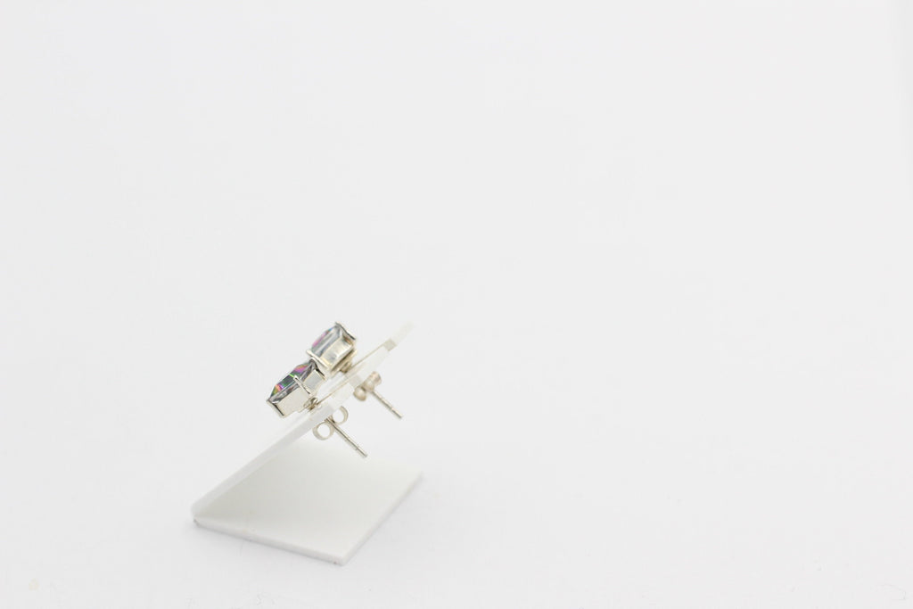 2,0 Carat Mystik Topas Ohrstecker 925 Silber mystischer Topas Ohrschmuck Unisex