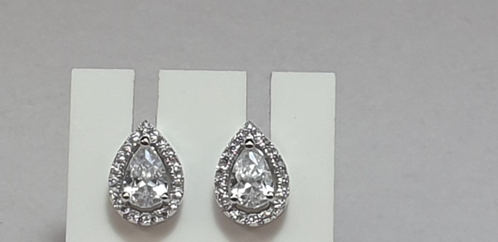 Edle Zirkonia Ohrstecker 925 Silber Cubic ZIrkonia American Diamant Tropfen