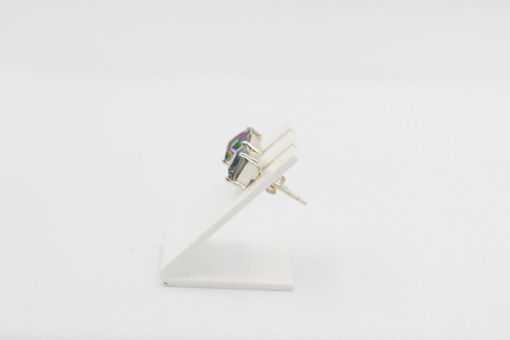 2,0 Carat Mystik Topas Ohrstecker 925 Silber mystischer Topas Ohrschmuck Unisex