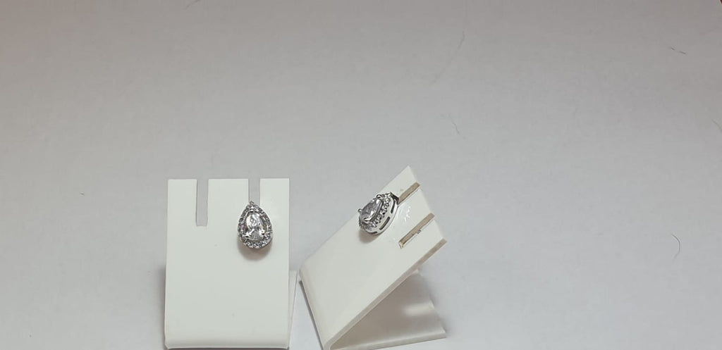 Edle Zirkonia Ohrstecker 925 Silber Cubic ZIrkonia American Diamant Tropfen