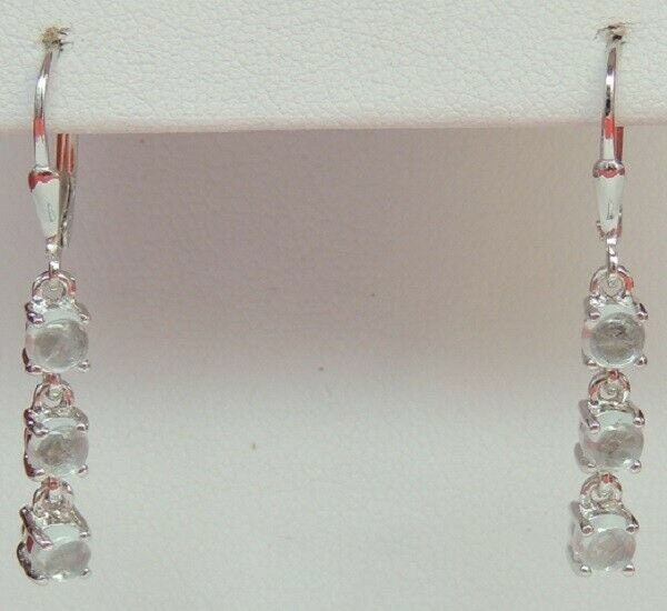 Edel 2,3 Carat Blautopas Brisur 925 Silber Ohrstecker Ohrring sky blue Topas Cab