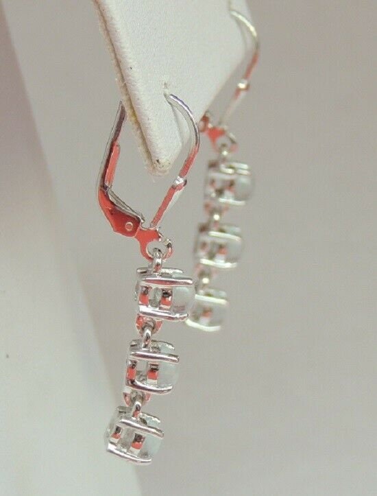 Edel 2,3 Carat Blautopas Brisur 925 Silber Ohrstecker Ohrring sky blue Topas Cab