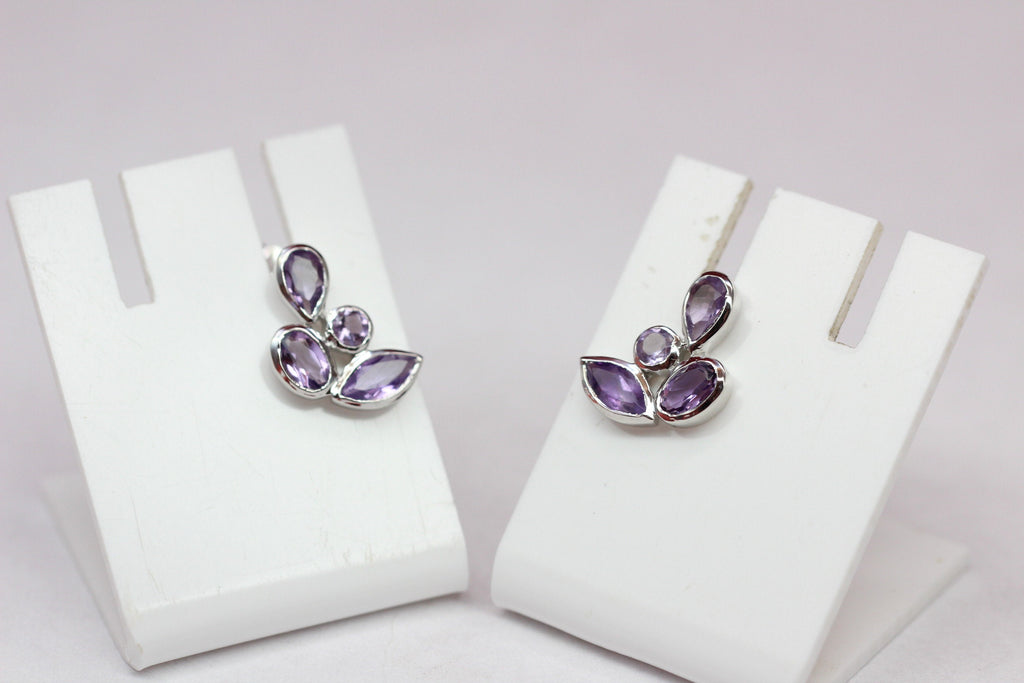 Edle 1,68 Carat Amethyst Ohrstecker romantik pur 925 Silber Ohrschmuck Top