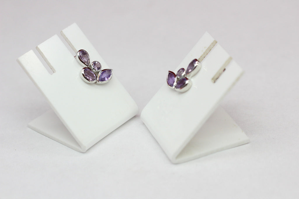 Edle 1,68 Carat Amethyst Ohrstecker romantik pur 925 Silber Ohrschmuck Top