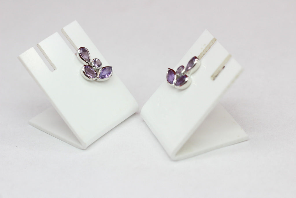 Edle 1,68 Carat Amethyst Ohrstecker romantik pur 925 Silber Ohrschmuck Top