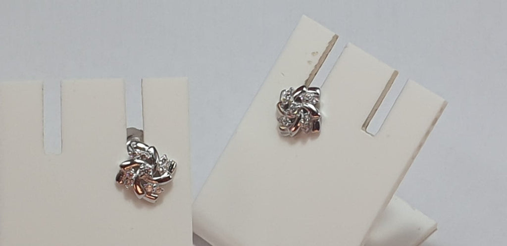 Edle Zirkonia Ohrstecker aus 925  Sterling Silber American Diamant Top Ohrstecker