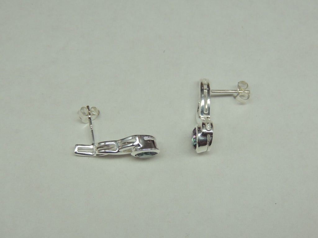 Edle 1,38 Carat Mystik Topas Ohrstecker 925 Silber Ohrschmuck Mystictopas