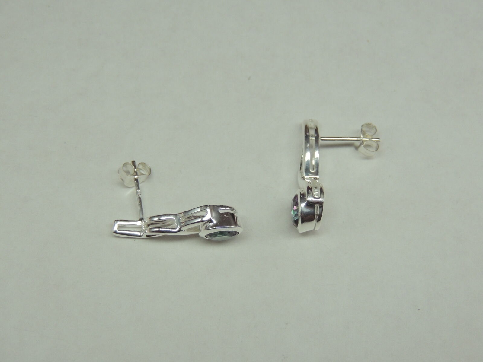 Edle 1,38 Carat Mystik Topas Ohrstecker 925 Silber Ohrschmuck Mystictopas