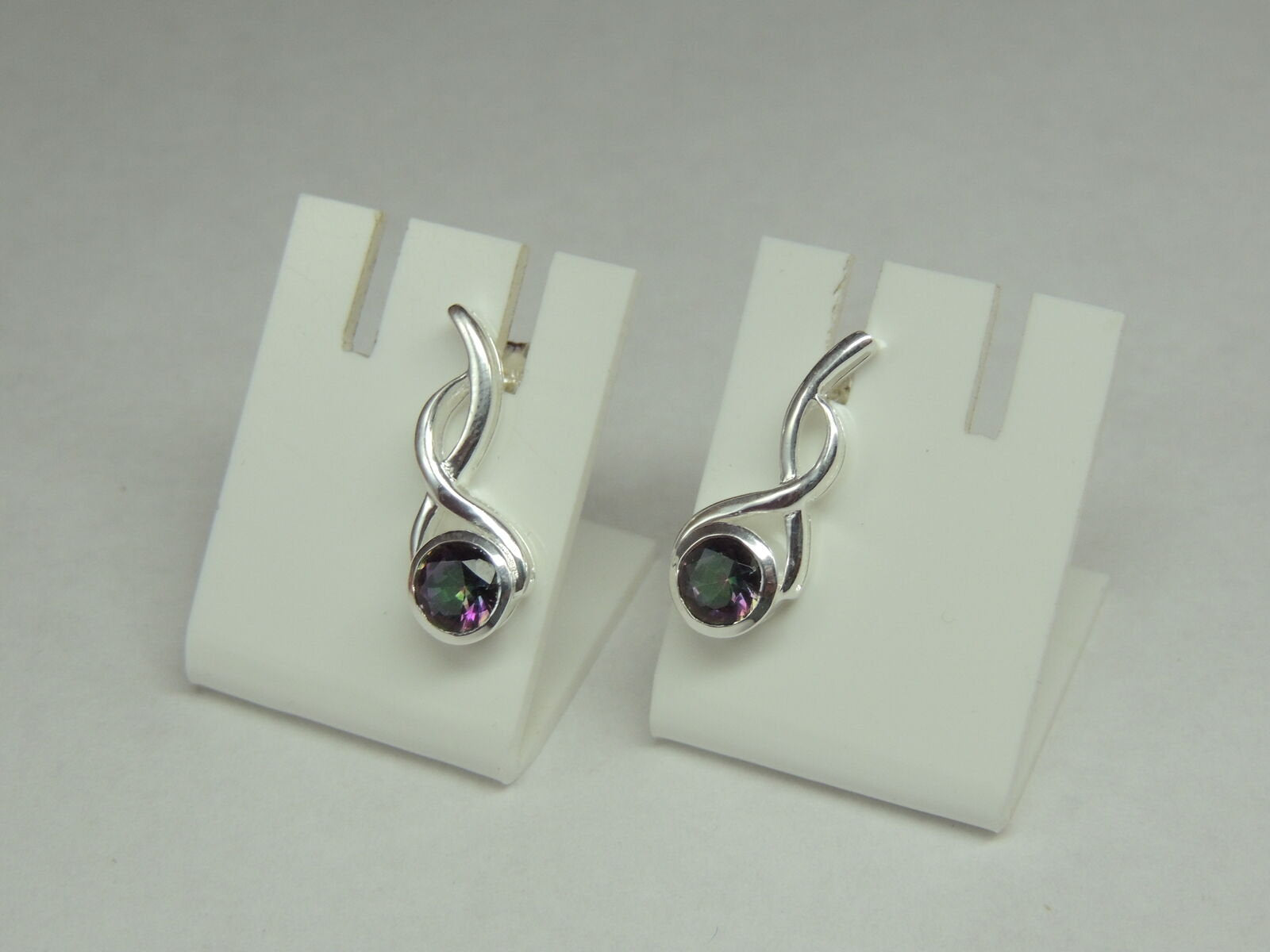 Edle 1,38 Carat Mystik Topas Ohrstecker 925 Silber Ohrschmuck Mystictopas