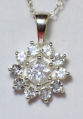 Edler 0,7 Carat Bergkristall Anhanger 925 Silber Collier Kette funkelnder Traum