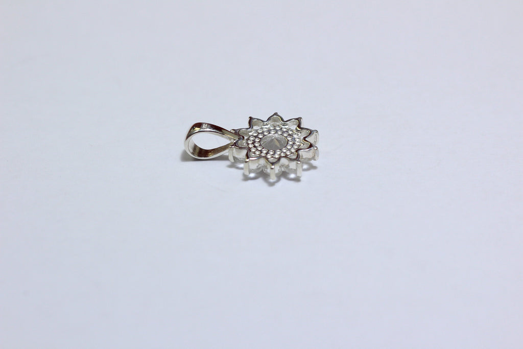 Edler 0,7 Carat Bergkristall Anhanger 925 Silber Collier Kette funkelnder Traum