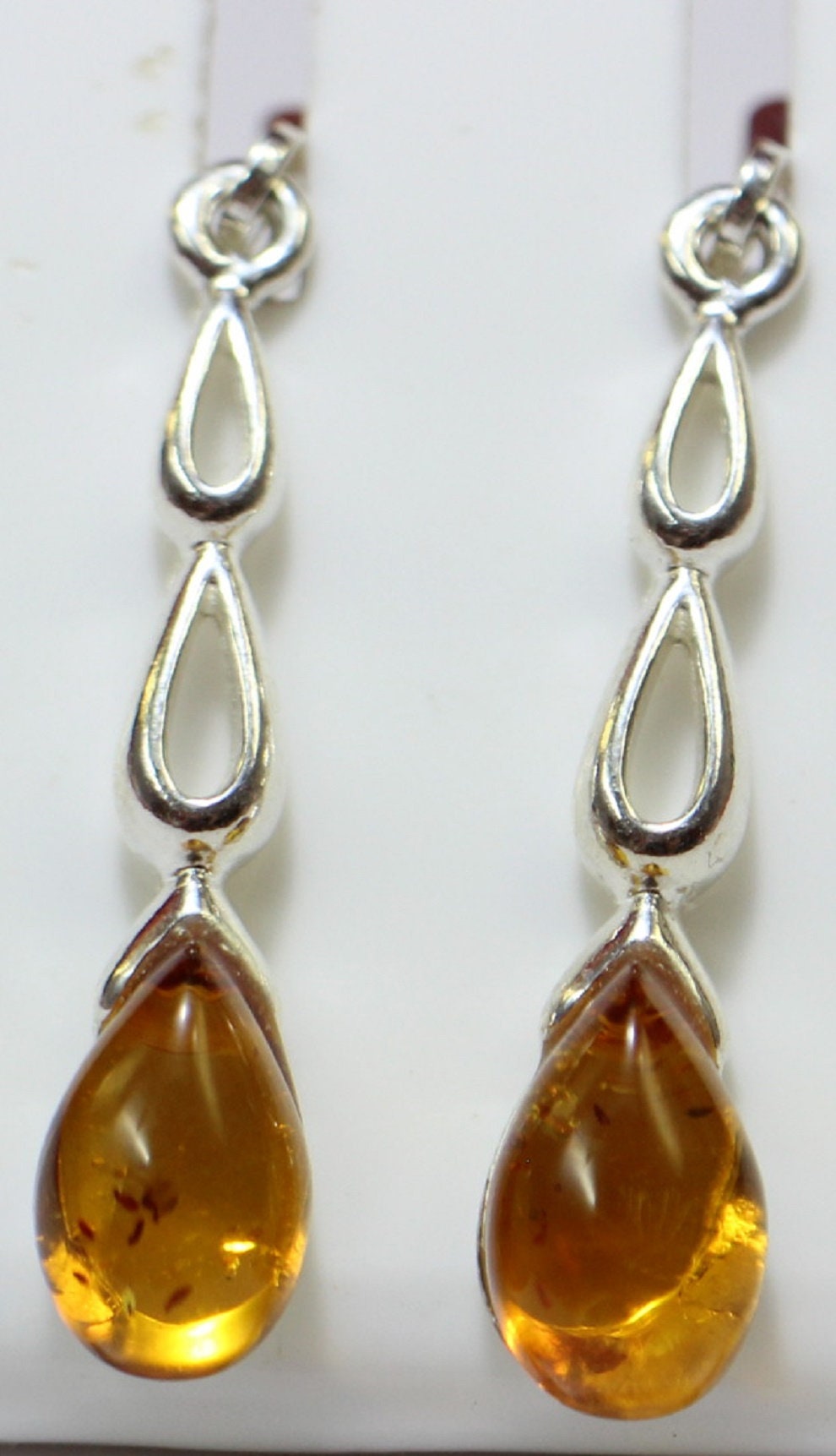 Edle Berstein Ohrhanger 925  Silber Ohr Brisur Bernstein aus LItauen Top Edel