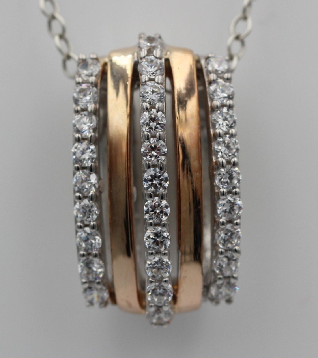 Anhänger 925 Sterling Silber rhodiniert rotgold vergoldet Zirkonia Sonderposten